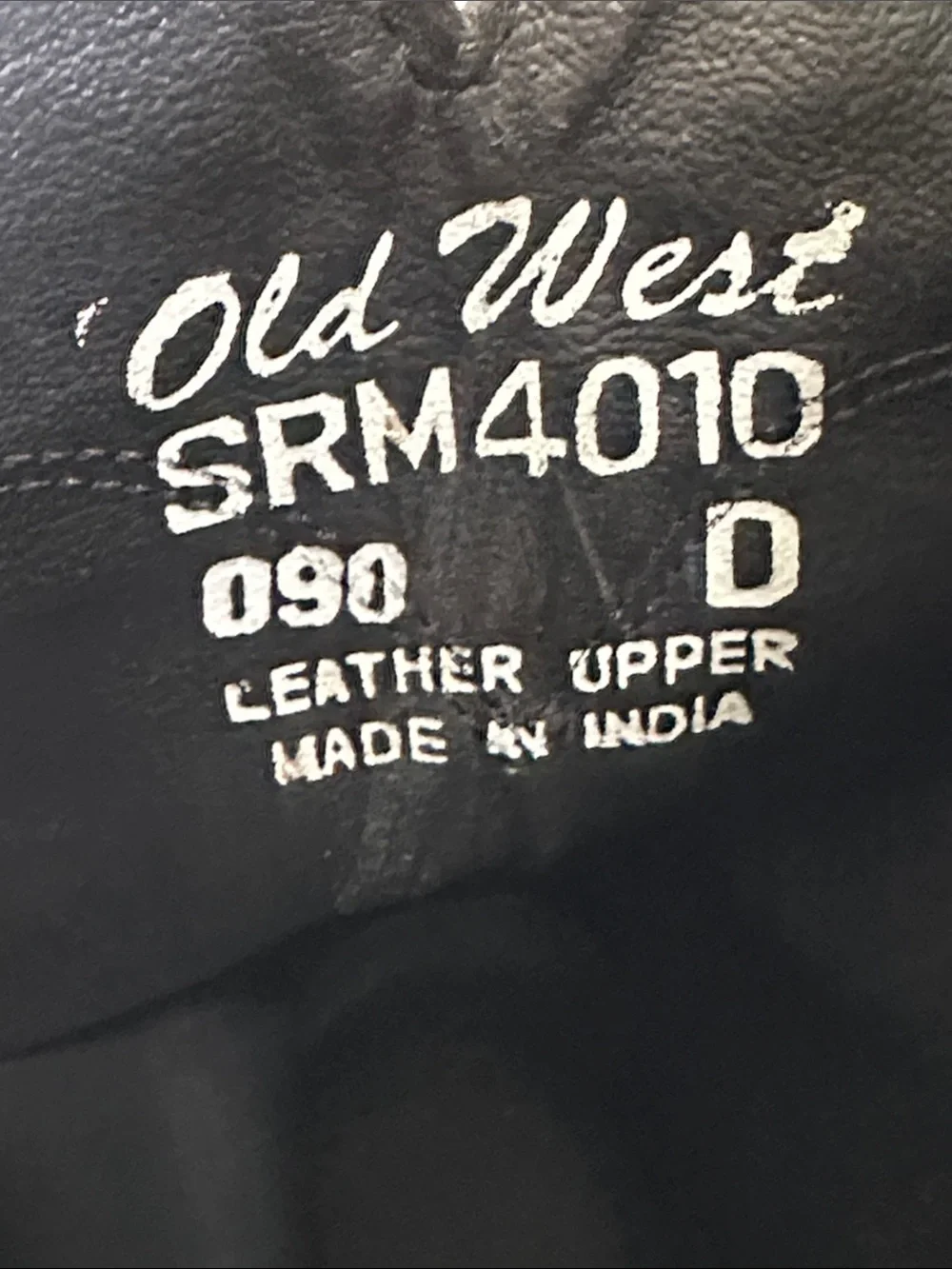 NIB Old West Western Boots Mens Corona Roper Toe Size 9 Black SRM4010